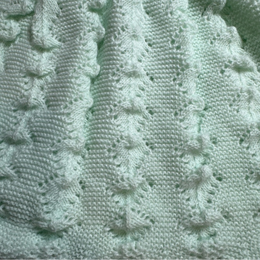 Vintage Perzo Baby Knit Dress
Mint Green Handcrafted Acrylic
New Tag - Picture 6 of 14
